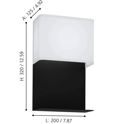 Eglo 99069 - Aplique LED con repisa GALDAKAO LED/5,4W/230V