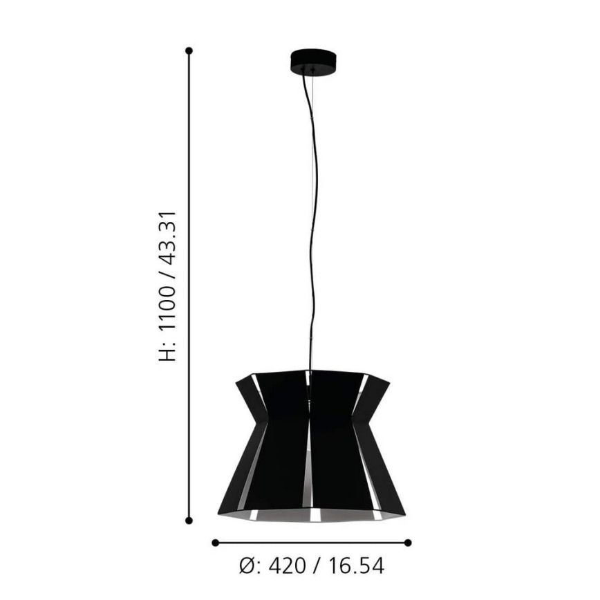 Eglo - Lámpara colgante 1xE27/40W/230V
