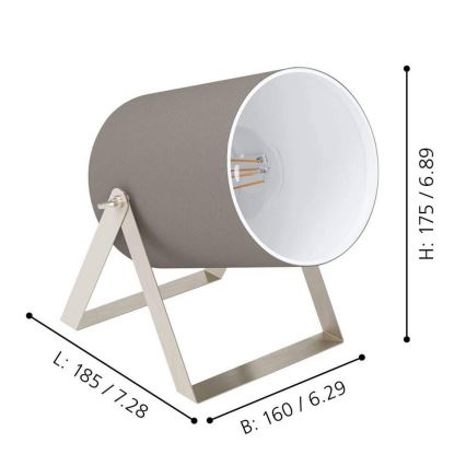 Eglo - Lámpara de mesa 1xE27/25W/230V