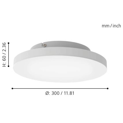 Eglo - Lámpara de techo LED RGB regulable TURCONA-C LED/15W/230V + mando a distancia
