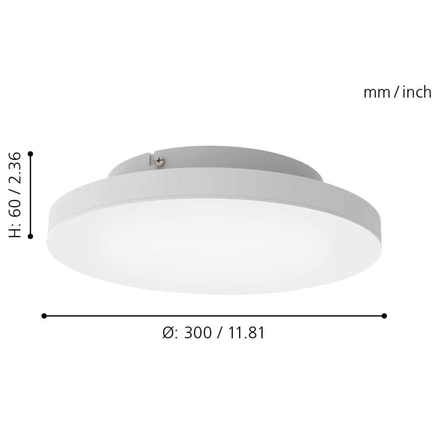 Eglo - Lámpara de techo LED RGB regulable TURCONA-C LED/15W/230V + mando a distancia