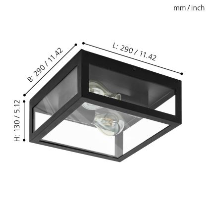 Eglo - Plafón de baño 2xE27/40W/230V