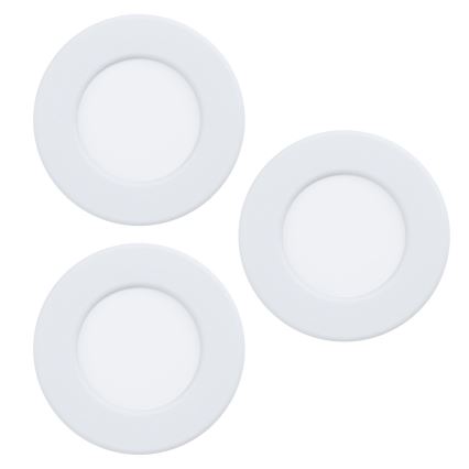 Eglo - Set de 3 luminarias empotrables LED FUEVA 5 1xLED/2,7W/230V Ø 8,6 cm