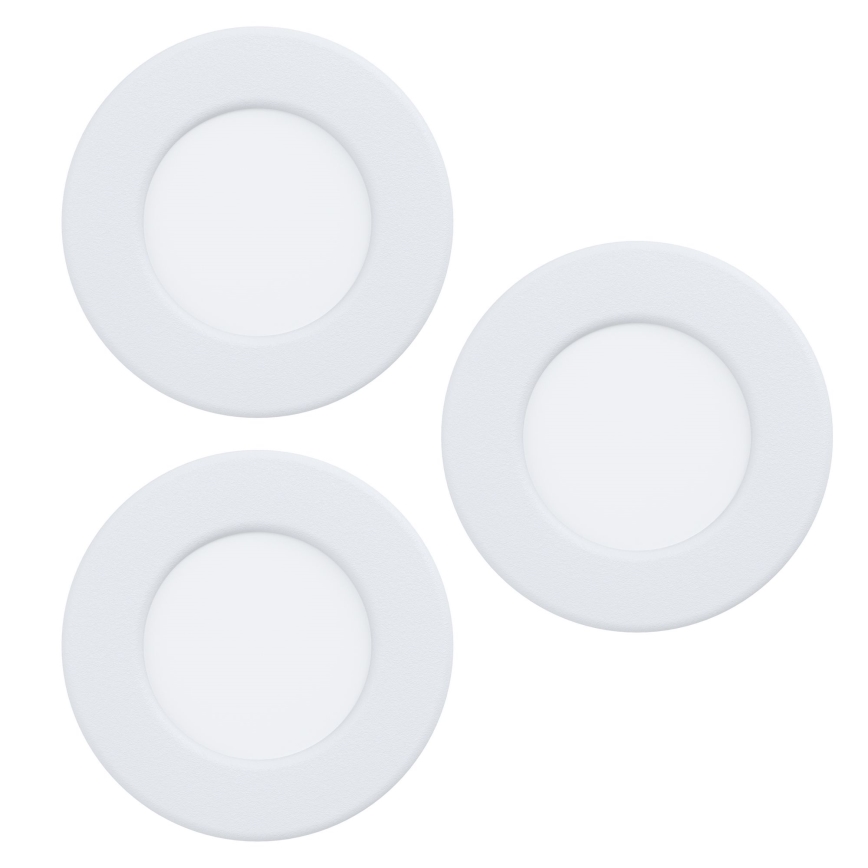Eglo - Set de 3 luminarias empotrables LED FUEVA 5 1xLED/2,7W/230V Ø 8,6 cm