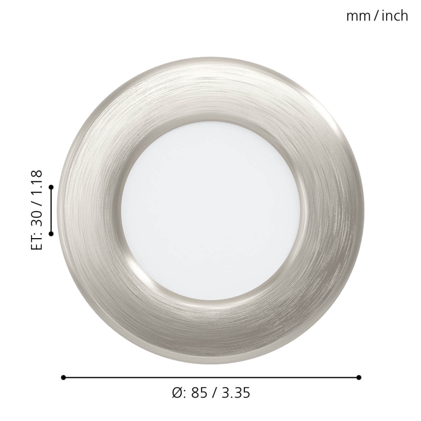Eglo - Lámpara empotrada LED/2,7W/230V Ø 8,6 cm