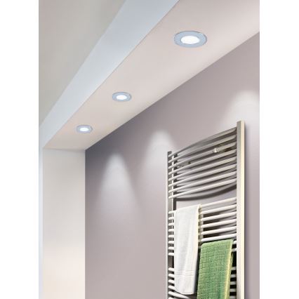 Eglo - Luminaria empotrada LED para baño, 2,7W/230V, IP44, diámetro 8,6 cm
