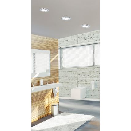 Eglo - Luminaria empotrada LED para baño, 2,7W/230V, IP44, diámetro 8,6 cm