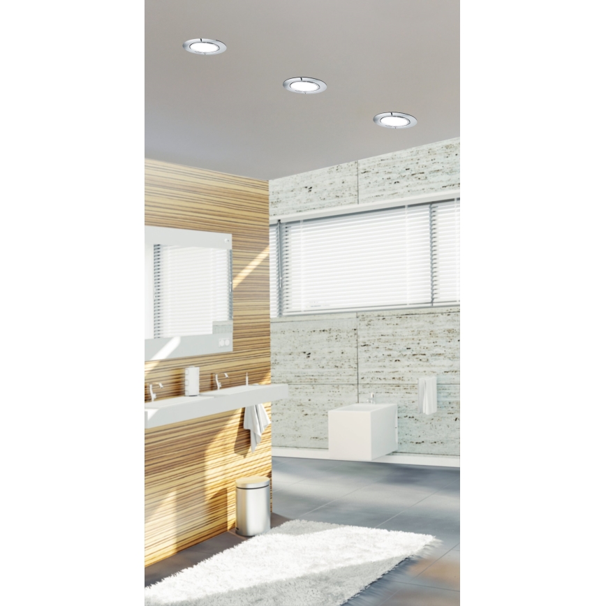Eglo - Luminaria empotrada LED para baño, 2,7W/230V, IP44, diámetro 8,6 cm