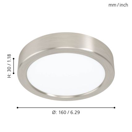 Eglo - Lámpara de techo LED/10,5 W/230 V Ø 16 cm