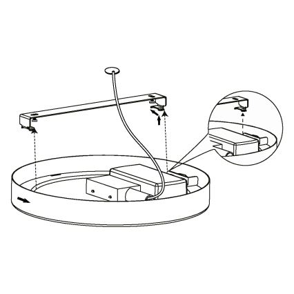 Eglo - Lámpara de techo LED/10,5 W/230 V Ø 16 cm