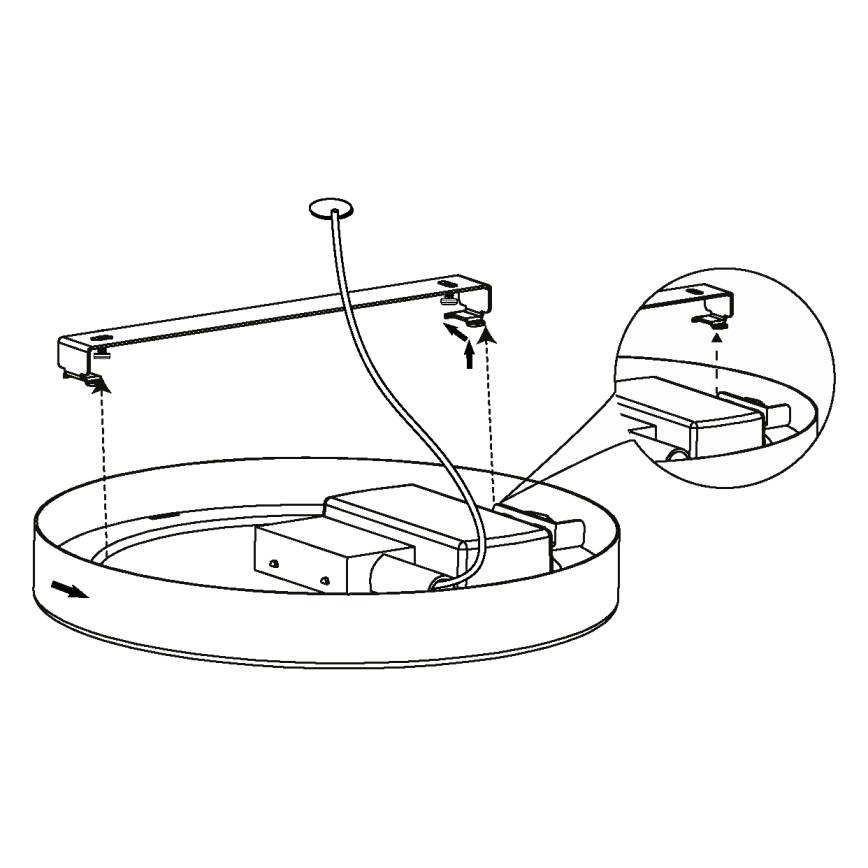 Eglo - Lámpara de techo LED/10,5 W/230 V Ø 16 cm