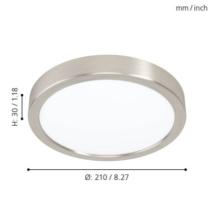 Eglo - Lámpara de techo LED/16,5W/230V diámetro 21 cm