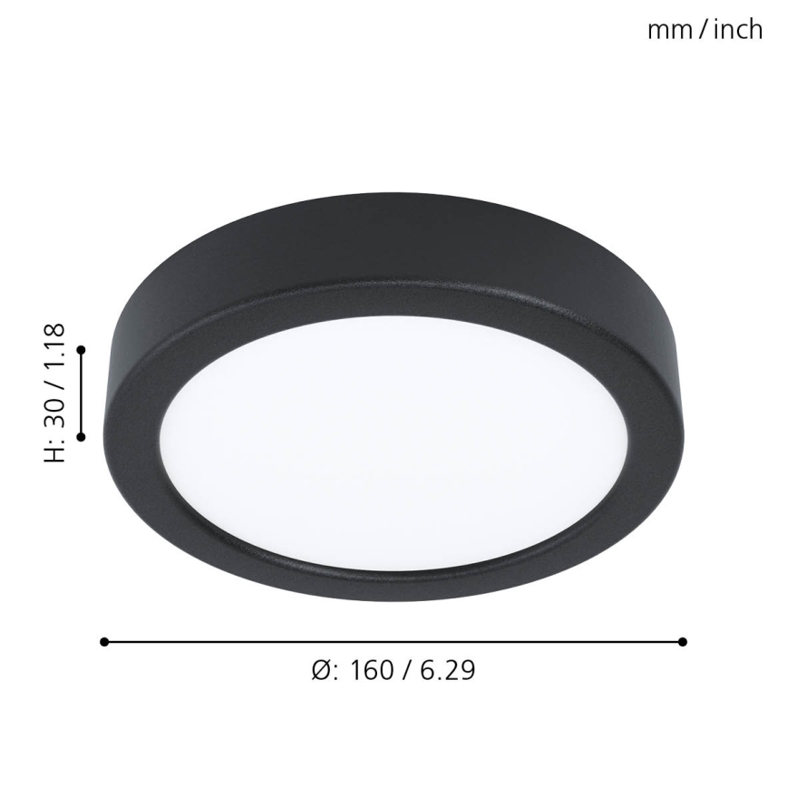Eglo - Lámpara de techo LED, 10,5 W, 230 V, diámetro 16 cm