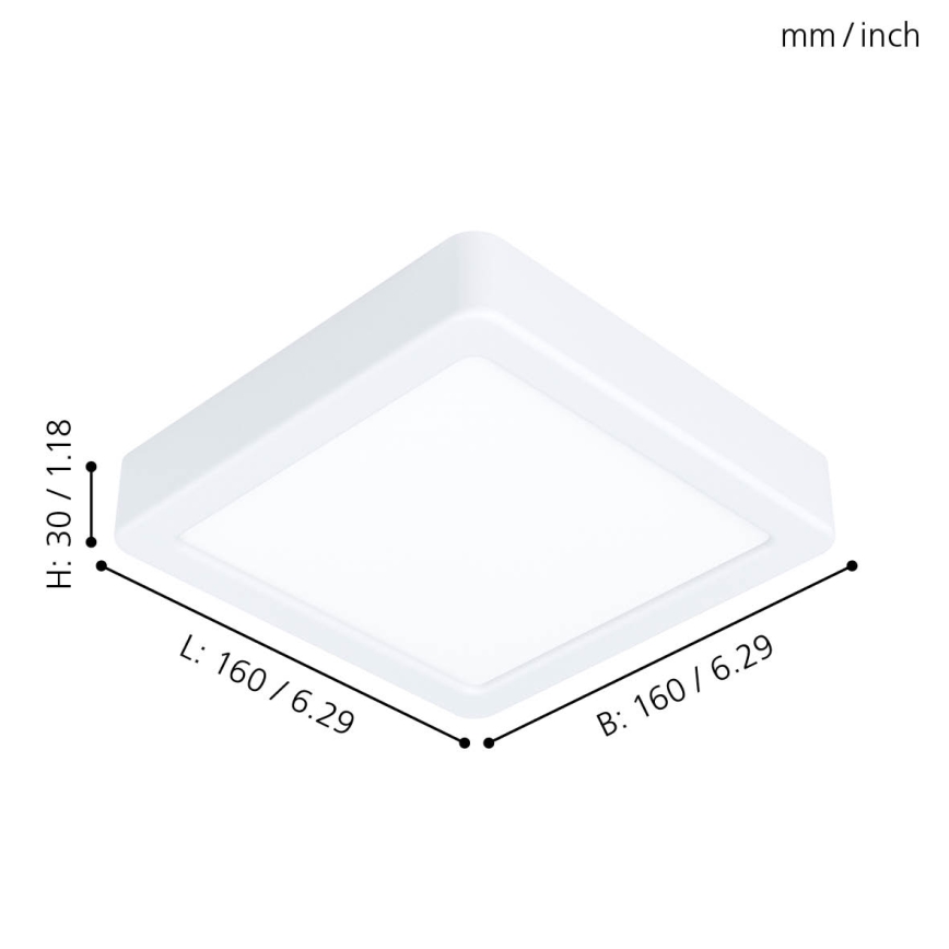 Eglo - Lámpara de techo LED/10,5W/230V 16x16 cm