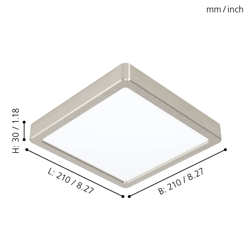 Eglo - Plafón LED/16,5W/230V 21x21 cm