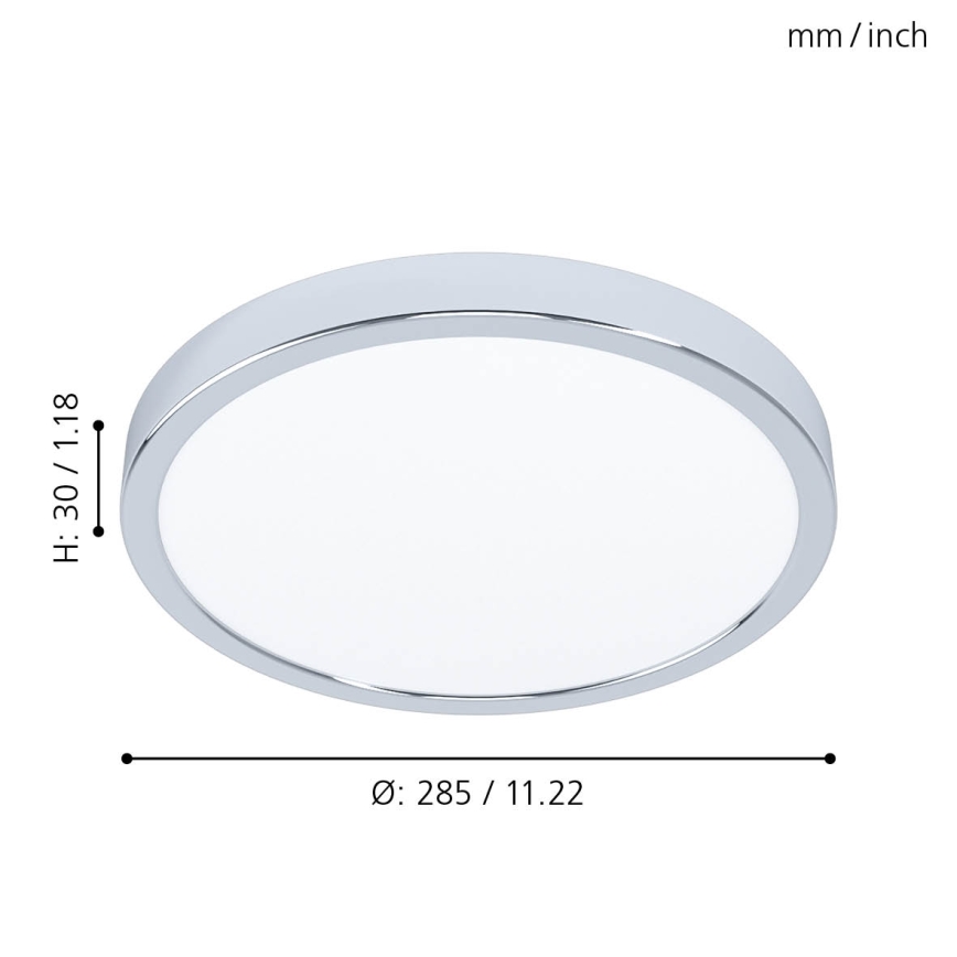 Eglo - Lámpara de techo para baño LED/20W/230V IP44 diámetro 28,5 cm