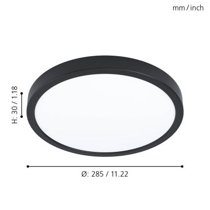 Eglo - Plafón LED de baño LED/20W/230V IP44