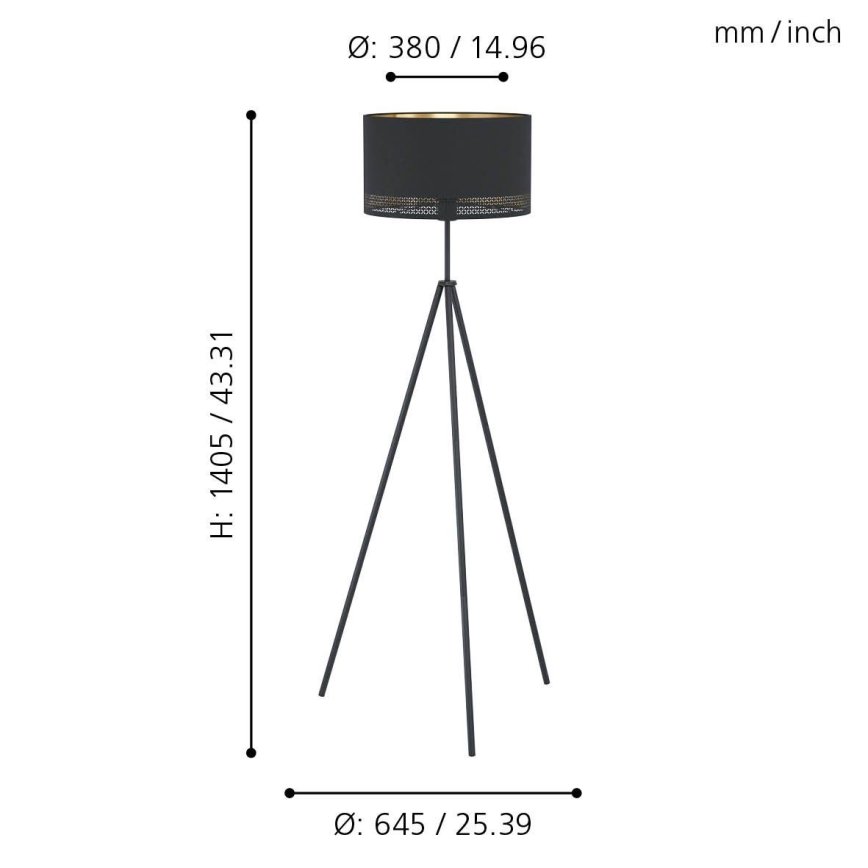 Eglo - Lámpara de pie 1xE27/40W/230V
