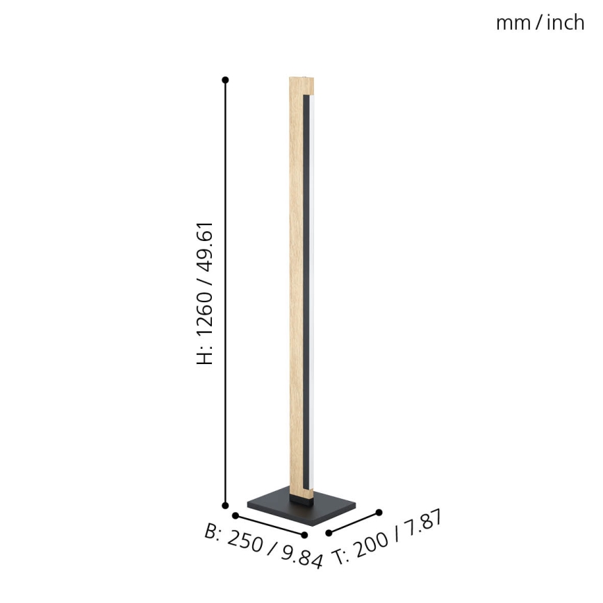 Eglo - Lámpara de pie LED táctil regulable CAMACHO LED/22W/230V