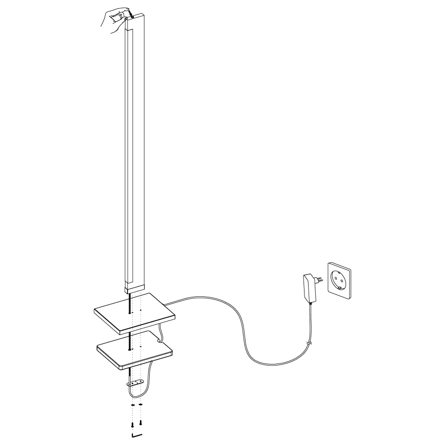 Eglo - Lámpara de pie LED táctil regulable CAMACHO LED/22W/230V