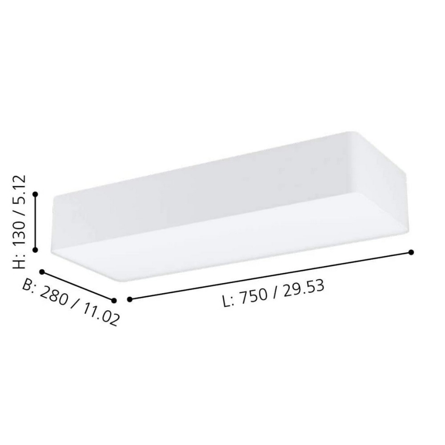 Eglo 99298 - Lámpara de techo POSADERRA 3xE27/28W/230V