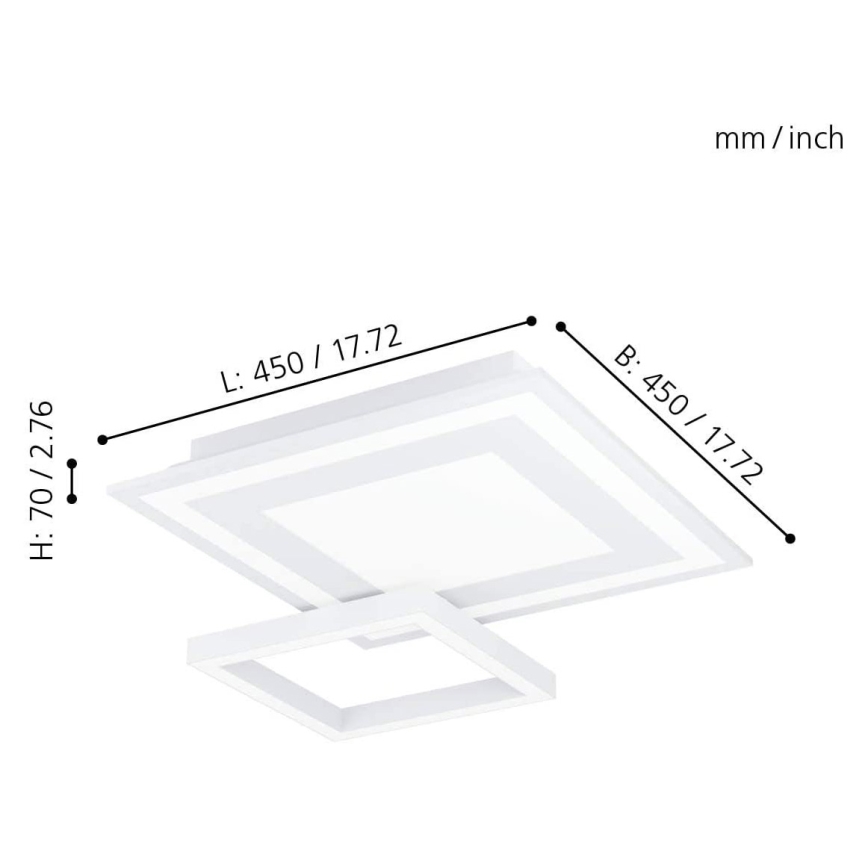 Eglo - Lámpara de techo LED RGB regulable SAVATAEILA-C LED/20W/230V