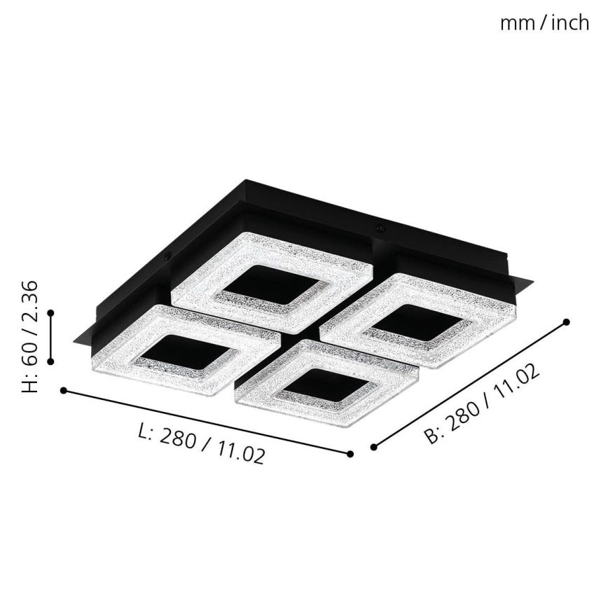 Eglo 99326 - Lámpara de techo LED FRADELO 4xLED/4W/230V
