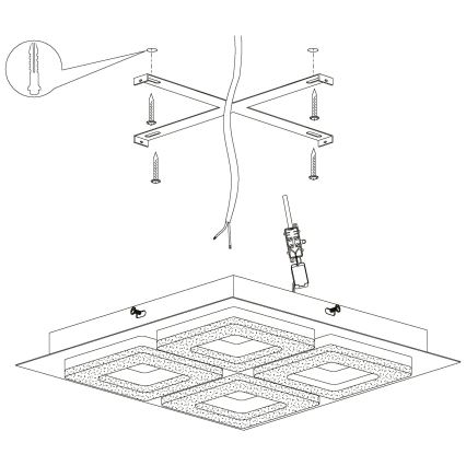 Eglo - Plafón LED 4xLED/4W/230V