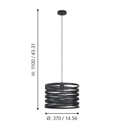 Eglo - Lámpara colgante 1xE27/40W/230V