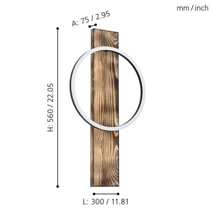 Eglo - Aplique LED LED/12W/230V
