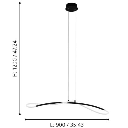 Eglo - Lámpara LED colgante LED/20W/230V