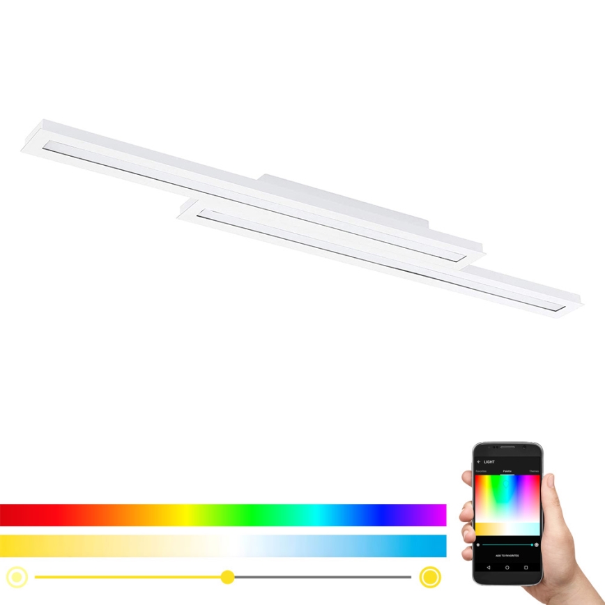 Eglo - Lámpara de techo LED RGB regulable SALITERAS-C 2xLED/10W/230V