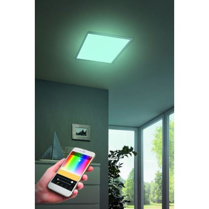 Eglo - Lámpara de techo LED RGB regulable SALOBRENA-C LED/16W/230V + mando a distancia