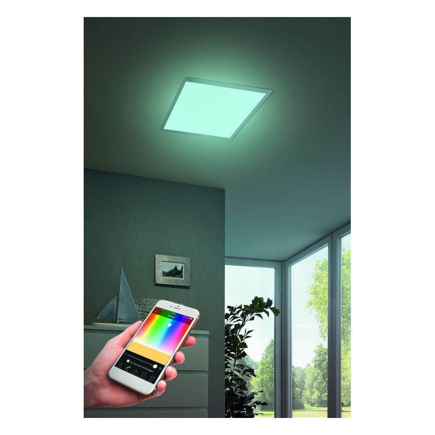 Eglo - Lámpara de techo LED RGB regulable SALOBRENA-C LED/16W/230V + mando a distancia