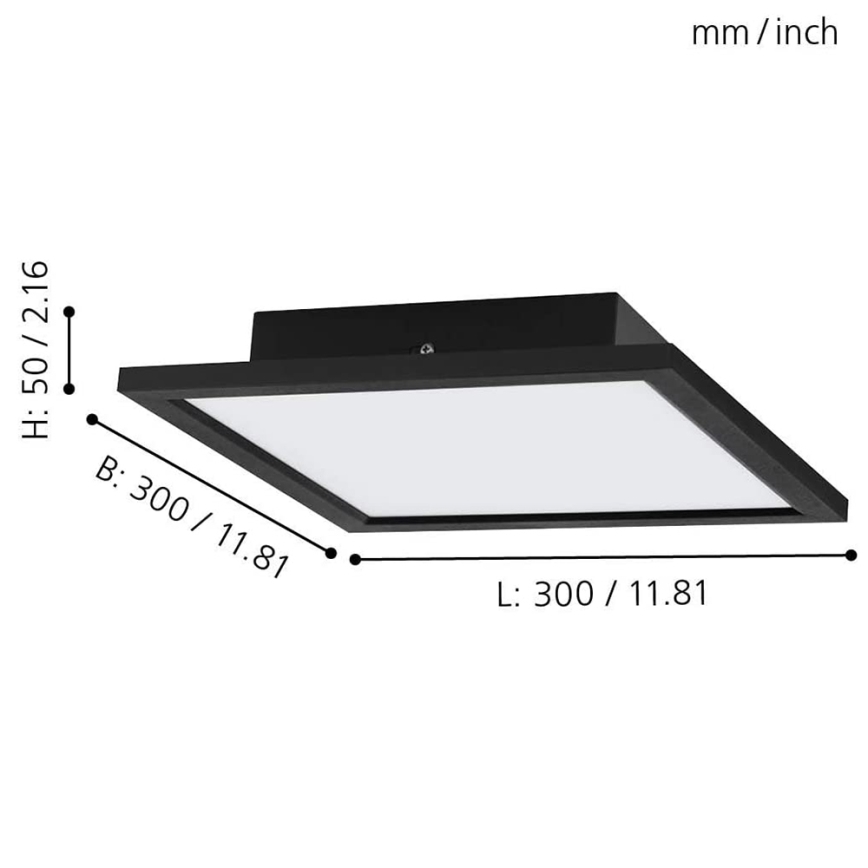 Eglo - Lámpara de techo LED RGB regulable SALOBRENA-C LED/16W/230V + mando a distancia