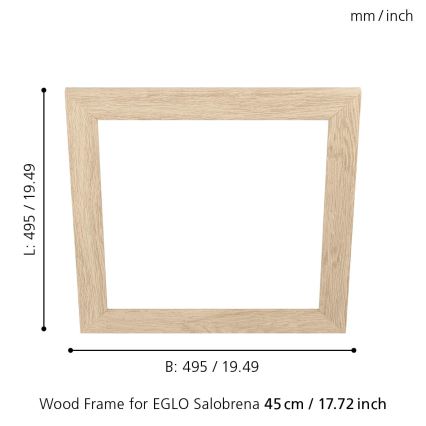 Eglo 99422 - Marco para lámpara de techo SALOBRENA 450x450 mm