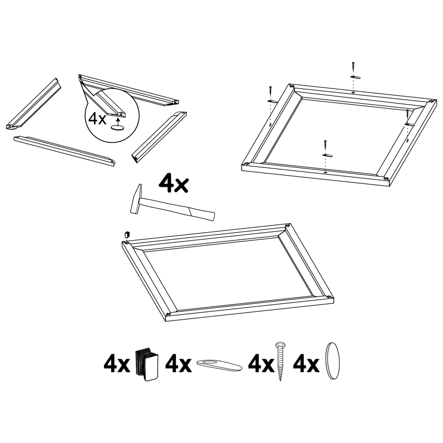 Eglo 99422 - Marco para lámpara de techo SALOBRENA 450x450 mm