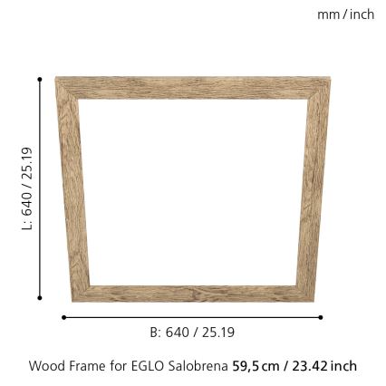 Eglo - Marco para lámpara SALOBRENA 595x595 mm