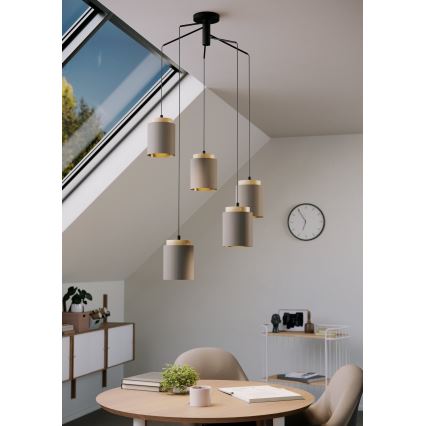 Eglo - Lámpara colgante 5xE27/40W/230V araña