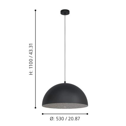 Eglo - Lámpara colgante 1xE27/40W/230V