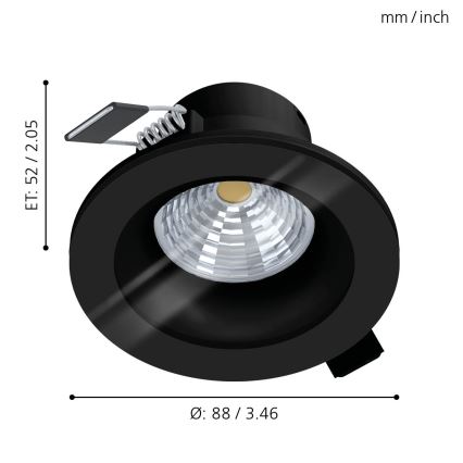 Eglo - Lámpara de baño LED regulable LED/6W/230V 4000K IP44