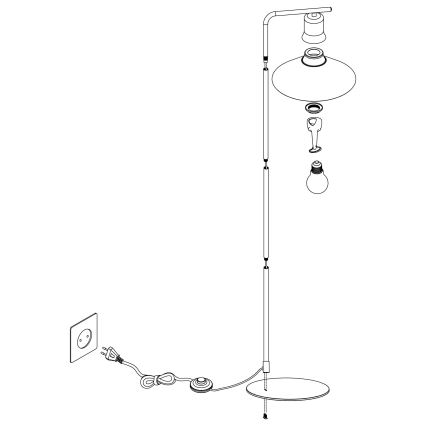 Eglo - Lámpara de pie 1xE27/28W/230V