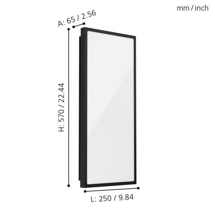 Eglo - Aplique para exteriores LED LED/18,5W/230V IP44