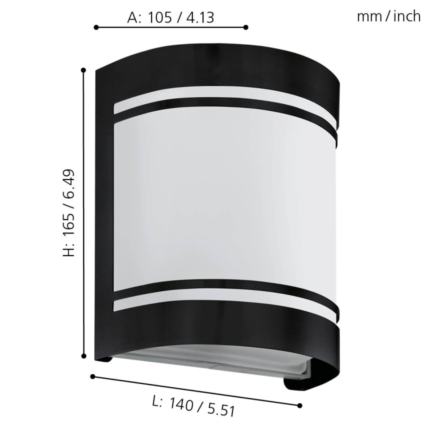 Eglo - Aplique para exterior 1xE27/40W/230V IP44