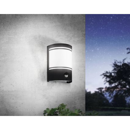 Eglo - Aplique de exterior con sensor 1xE27/40W/230V IP44