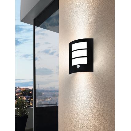 Eglo - Aplique de exterior con sensor 1xE27/40W/230V IP44