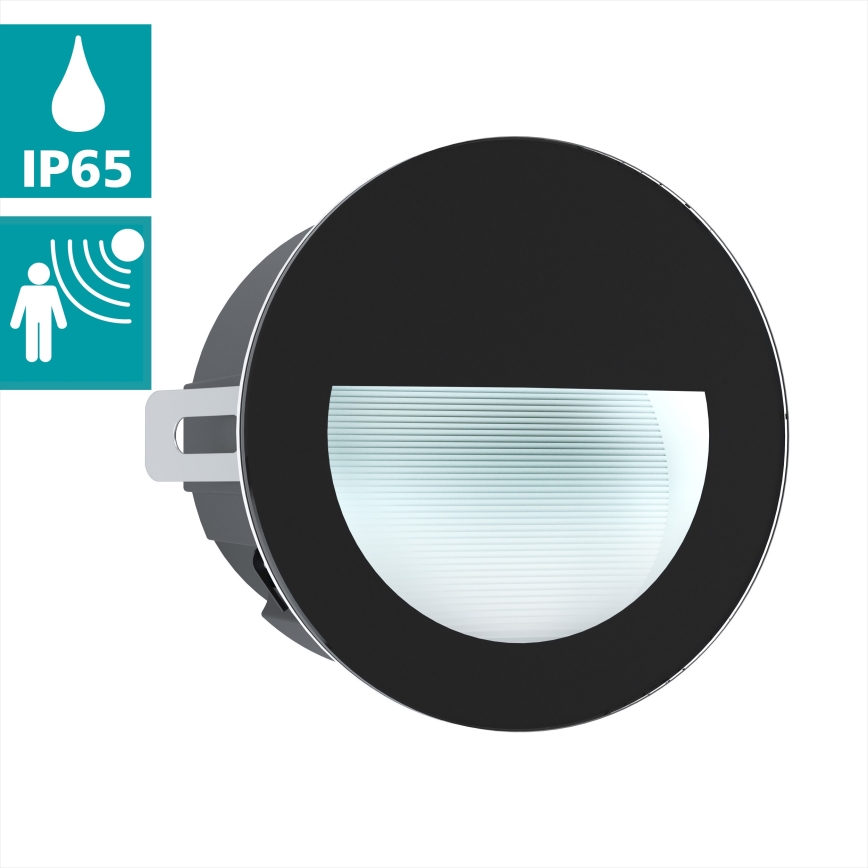 Eglo - Foco empotrable exterior LED LED/2,5W/230V IP65 negro