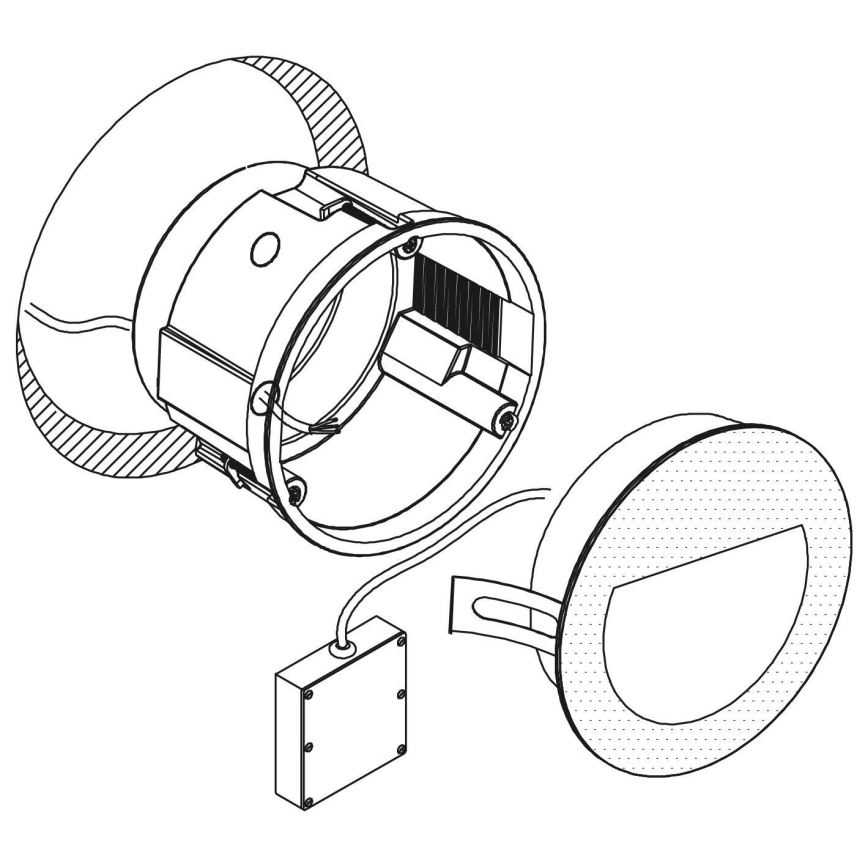 Eglo - Foco empotrable exterior LED LED/2,5W/230V IP65 blanco