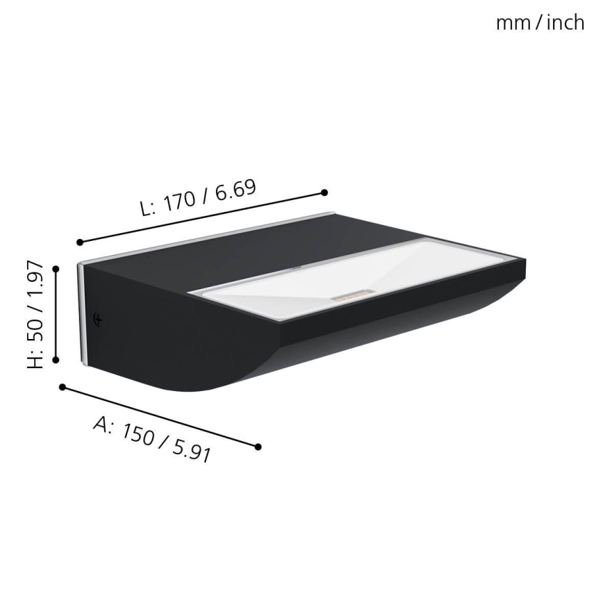 Eglo - Aplique para exterior LED LED/10,5W/230V IP44