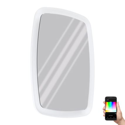 Eglo - Espejo de baño LED RGBW regulable con retroiluminación 20W/230V IP44 ZigBee